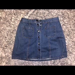 BDG Denim Button Up Skirt